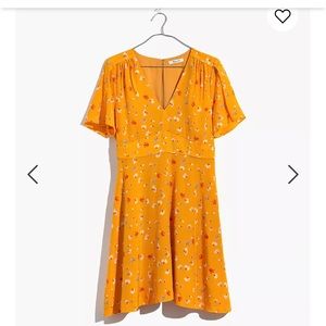 Madewell Silk Belladonna Dress Carnation Print NWT